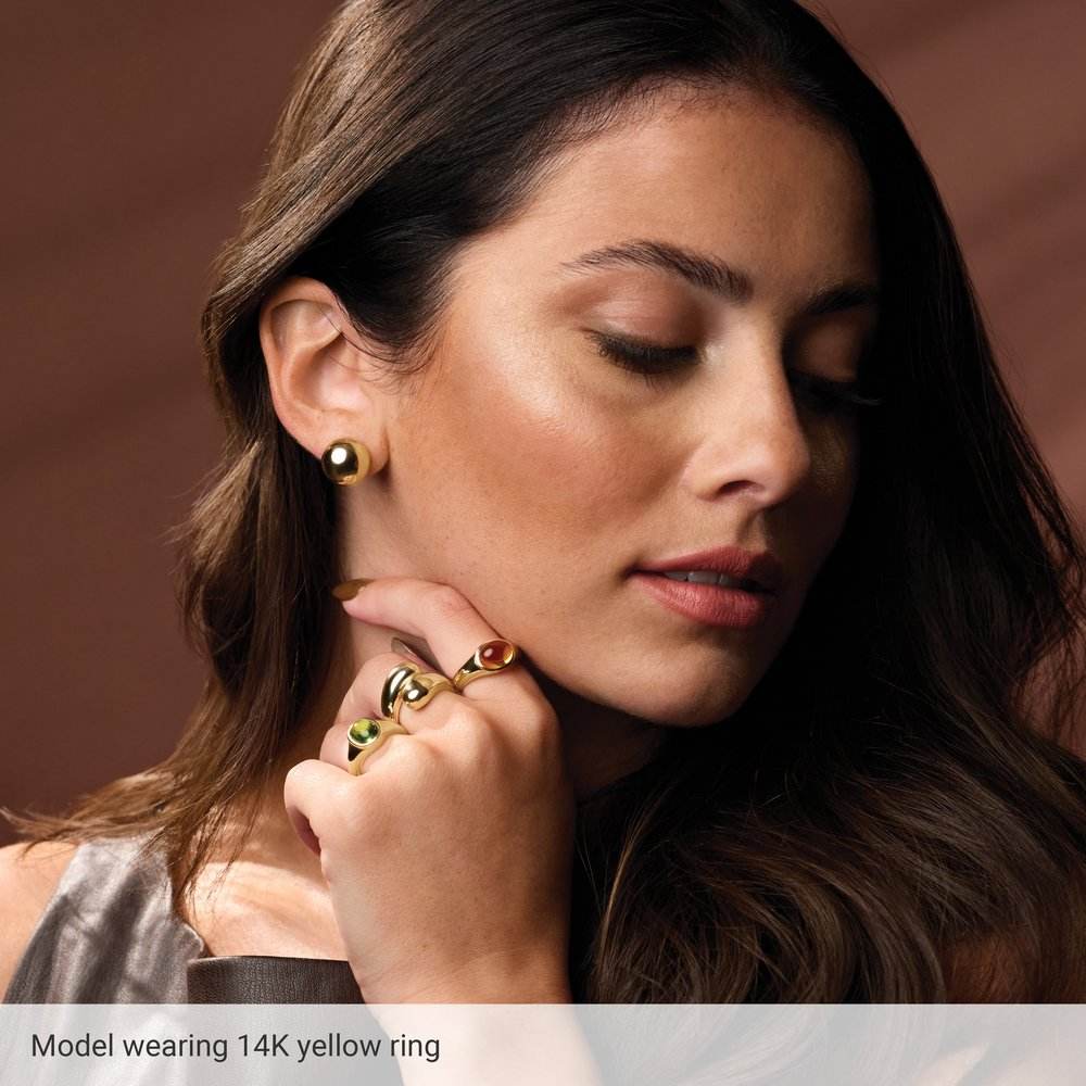 14K Yellow Gold Bypass Ring – Bold & Elegant Open Design - Picasso Gold & Diamond Jewelry