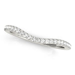 1/6 ct tw Lab Grown Diamond Wedding Band in 14K White Gold