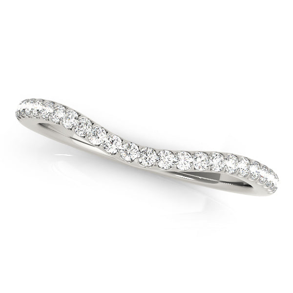 1/6 ct tw Lab Grown Diamond Wedding Band in 14K White Gold