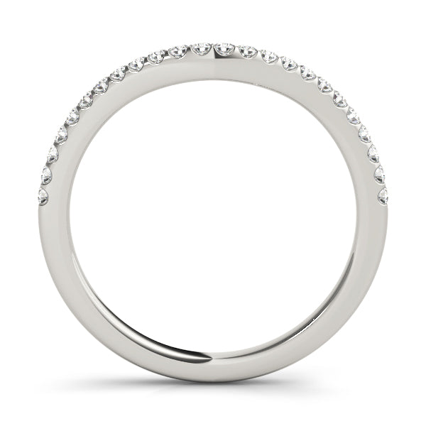 1/6 ct tw Lab Grown Diamond Wedding Band in 14K White Gold