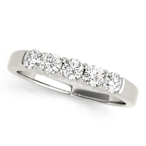 1 1/2 ct tw Lab Grown Diamond Wedding Band in 14K White Gold
