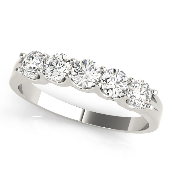 1 ct tw Lab Grown Diamond Wedding Band in 14K White Gold