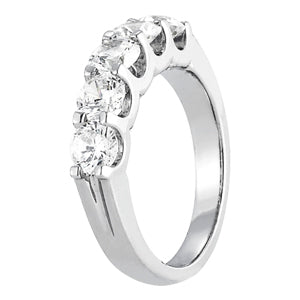 1 1/2 ct tw Lab Grown Diamond Wedding Band in 14K White Gold
