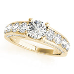 Round Lab Diamond Trellis Engagement Ring — Picasso Gold & Diamond