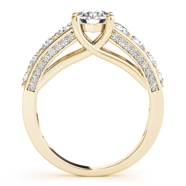 Round Lab Diamond Trellis Engagement Ring — Picasso Gold & Diamond