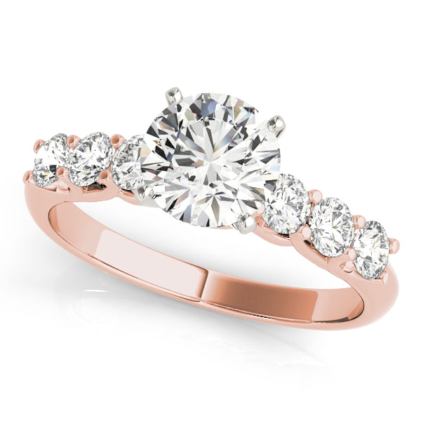 Round Single Row Lab Grown Diamond Engagement Ring - VS1 D/E/F | 14K & 18K Gold | 14K White Gold | Round Lab Diamond | Picasso Gold & Diamond Chicago