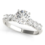 1/3 ct tw Lab Grown Diamond Engagement Ring Setting in 14K White Gold
