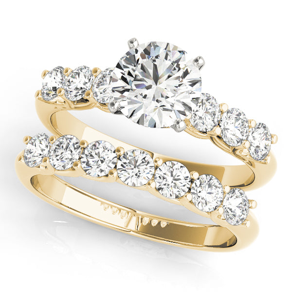 Round Single Row Lab Grown Diamond Engagement Ring - VS1 D/E/F | 14K & 18K Gold | 14K White Gold | Round Lab Diamond | Picasso Gold & Diamond Chicago