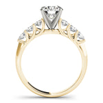 Round Single Row Lab Grown Diamond Engagement Ring - VS1 D/E/F | 14K & 18K Gold | 14K Yellow Gold | Round Lab Diamond | Picasso Gold & Diamond Chicago