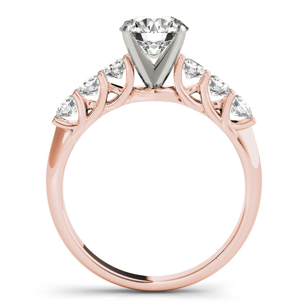 Round Single Row Lab Grown Diamond Engagement Ring - VS1 D/E/F | 14K & 18K Gold | 14K Yellow Gold | Round Lab Diamond | Picasso Gold & Diamond Chicago