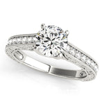 Round Trellis Lab Grown Diamond Engagement Ring - VS1 D/E/F | 14K & 18K Gold | 14K White Gold | Round Lab Diamond | Picasso Gold & Diamond Chicago