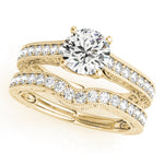 Round Trellis Lab Grown Diamond Engagement Ring - VS1 D/E/F | 14K & 18K Gold | 14K White Gold | Round Lab Diamond | Picasso Gold & Diamond Chicago