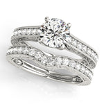 Round Trellis Lab Grown Diamond Engagement Ring - VS1 D/E/F | 14K & 18K Gold | 14K Yellow Gold | Round Lab Diamond | Picasso Gold & Diamond Chicago