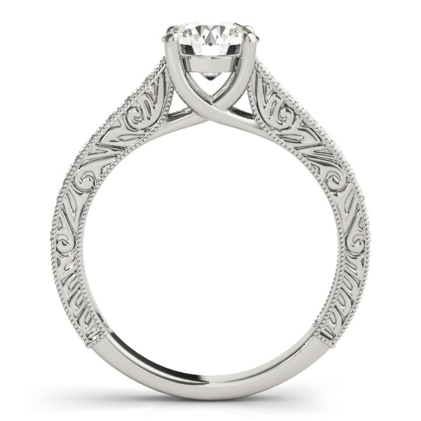 Round Trellis Lab Grown Diamond Engagement Ring - VS1 D/E/F | 14K & 18K Gold | 14K Rose Gold | Round Lab Diamond | Picasso Gold & Diamond Chicago