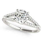 3/4 ct Round Lab Grown Diamond Engagement Ring Setting in 14K White Gold
