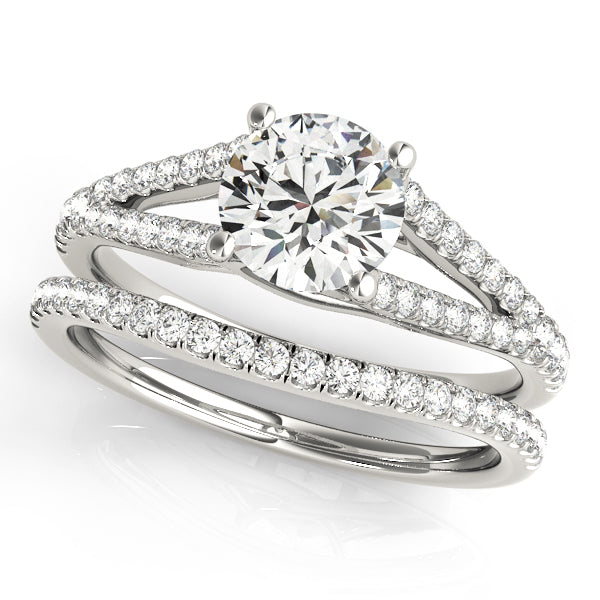 3/4 ct Round Lab Grown Diamond Engagement Ring Setting in 14K White Gold