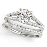 3/4 ct Round Lab Grown Diamond Engagement Ring Setting in 14K White Gold