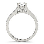 3/4 ct Round Lab Grown Diamond Engagement Ring Setting in 14K White Gold