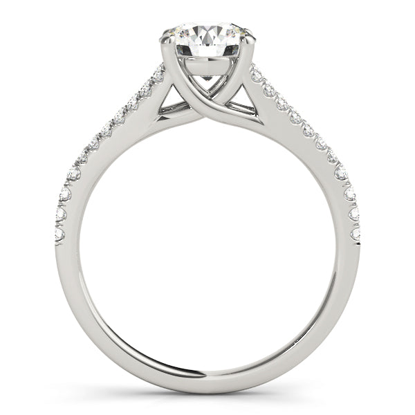3/4 ct Round Lab Grown Diamond Engagement Ring Setting in 14K White Gold
