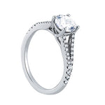 3/4 ct Round Lab Grown Diamond Engagement Ring Setting in 14K White Gold
