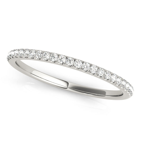 1/8 ct tw Lab Grown Diamond Wedding Band in 14K White Gold