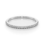 1/8 ct tw Lab Grown Diamond Wedding Band in 14K White Gold