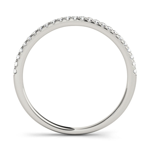1/8 ct tw Lab Grown Diamond Wedding Band in 14K White Gold