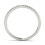 1/8 ct tw Lab Grown Diamond Wedding Band in 14K White Gold