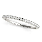 1/8 ct tw Lab Grown Diamond Wedding Band in 14K White Gold