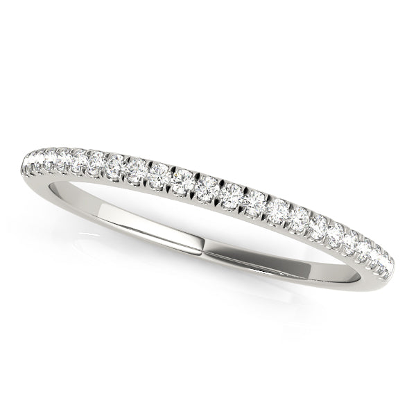 1/8 ct tw Lab Grown Diamond Wedding Band in 14K White Gold