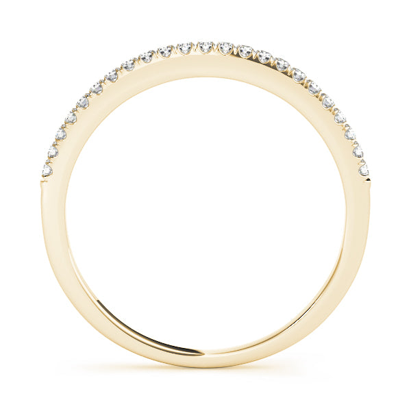 1/8 ct tw Lab Grown Diamond Wedding Band in 14K Yellow Gold