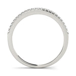1/8 ct tw Lab Grown Diamond Wedding Band in 14K White Gold