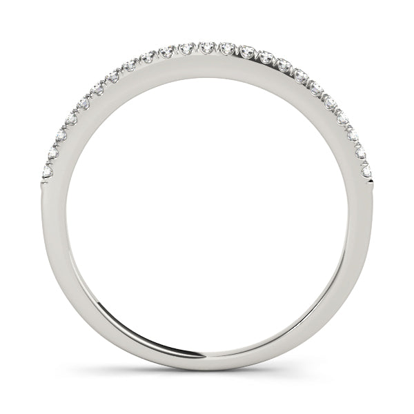 1/8 ct tw Lab Grown Diamond Wedding Band in 14K White Gold