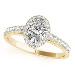 Oval Halo Lab Grown Diamond Engagement Ring - VS1 D/E/F | 14K & 18K Gold | 14K White Gold | Oval Lab Diamond | Picasso Gold & Diamond Chicago