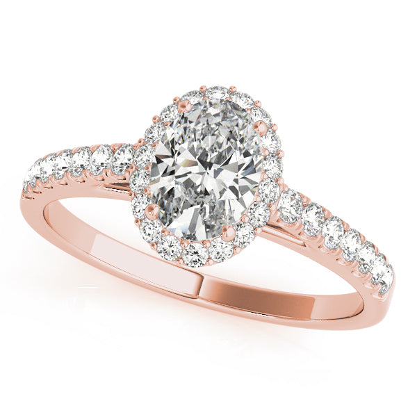 Oval Halo Lab Grown Diamond Engagement Ring - VS1 D/E/F | 14K & 18K Gold | 14K White Gold | Oval Lab Diamond | Picasso Gold & Diamond Chicago