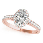Oval Halo Lab Grown Diamond Engagement Ring - VS1 D/E/F | 14K & 18K Gold | 14K White Gold | Oval Lab Diamond | Picasso Gold & Diamond Chicago
