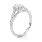 Oval Halo Lab Grown Diamond Engagement Ring - VS1 D/E/F | 14K & 18K Gold | 14K Yellow Gold | Oval Lab Diamond | Picasso Gold & Diamond Chicago