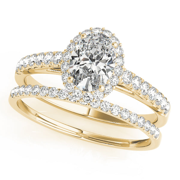 Oval Halo Lab Grown Diamond Engagement Ring - VS1 D/E/F | 14K & 18K Gold | 14K Rose Gold | Oval Lab Diamond | Picasso Gold & Diamond Chicago