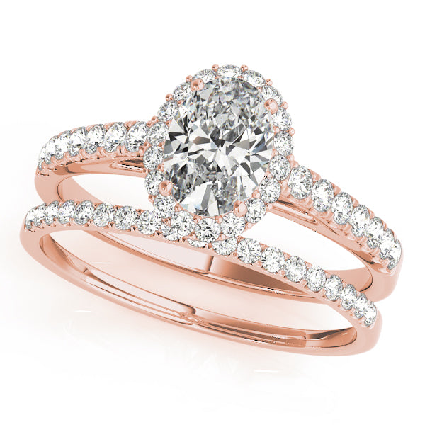 Oval Halo Lab Grown Diamond Engagement Ring - VS1 D/E/F | 14K & 18K Gold | 14K Rose Gold | Oval Lab Diamond | Picasso Gold & Diamond Chicago