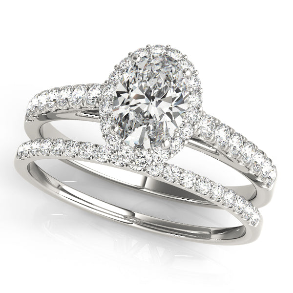 Oval Halo Lab Grown Diamond Engagement Ring - VS1 D/E/F | 14K & 18K Gold | 14K Rose Gold | Oval Lab Diamond | Picasso Gold & Diamond Chicago