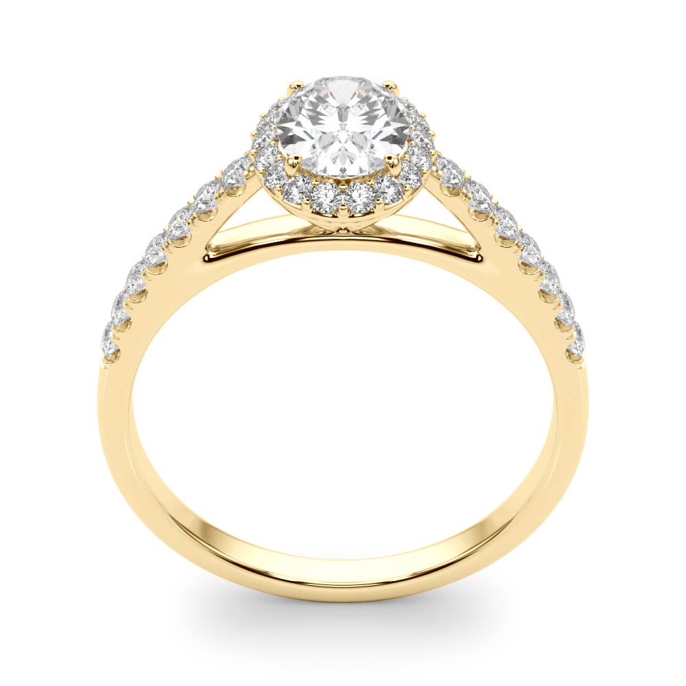 Oval Halo Lab Grown Diamond Engagement Ring - VS1 D/E/F | 14K & 18K Gold | 18K White Gold | Oval Lab Diamond | Picasso Gold & Diamond Chicago