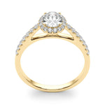 Oval Halo Lab Grown Diamond Engagement Ring - VS1 D/E/F | 14K & 18K Gold | 18K White Gold | Oval Lab Diamond | Picasso Gold & Diamond Chicago