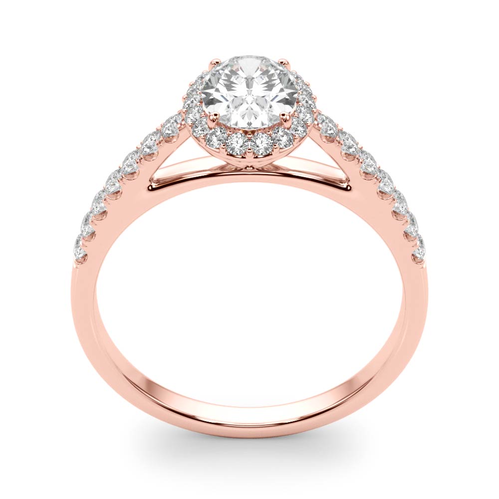 Oval Halo Lab Grown Diamond Engagement Ring - VS1 D/E/F | 14K & 18K Gold | 18K White Gold | Oval Lab Diamond | Picasso Gold & Diamond Chicago