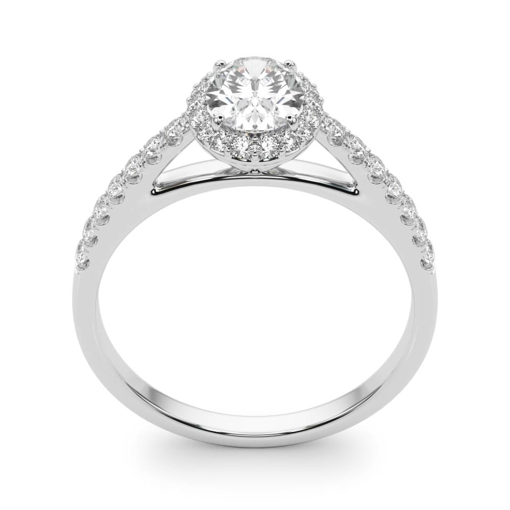 Oval Halo Lab Grown Diamond Engagement Ring - VS1 D/E/F | 14K & 18K Gold | 18K Yellow Gold | Oval Lab Diamond | Picasso Gold & Diamond Chicago