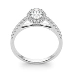 Oval Halo Lab Grown Diamond Engagement Ring - VS1 D/E/F | 14K & 18K Gold | 18K Yellow Gold | Oval Lab Diamond | Picasso Gold & Diamond Chicago
