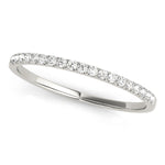 1/8 ct tw Lab Grown Diamond Wedding Band in 14K White Gold