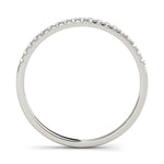 1/8 ct tw Lab Grown Diamond Wedding Band in 14K White Gold