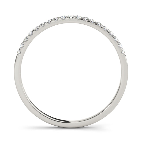 1/8 ct tw Lab Grown Diamond Wedding Band in 14K White Gold