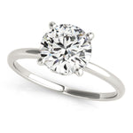 1 1/2 ct Round Lab Grown Diamond Engagement Ring Setting in 14K White Gold