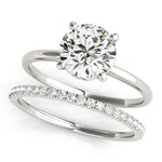 1 1/2 ct Round Lab Grown Diamond Engagement Ring Setting in 14K White Gold